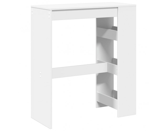 Sonata H Бар маса с рафтове, бяла, 90x40x103,5 см, инженерно дърво