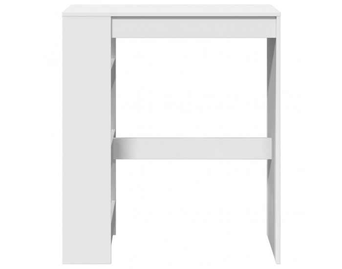 Sonata H Бар маса с рафтове, бяла, 90x40x103,5 см, инженерно дърво