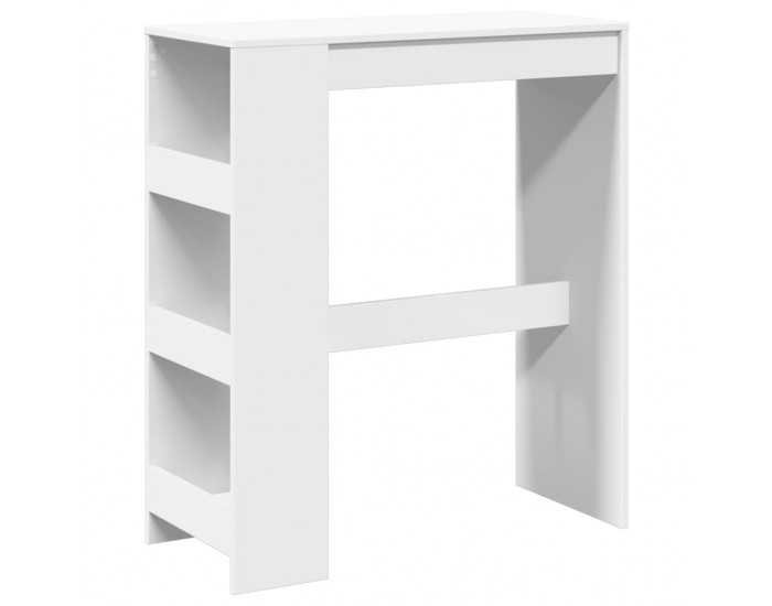 Sonata H Бар маса с рафтове, бяла, 90x40x103,5 см, инженерно дърво