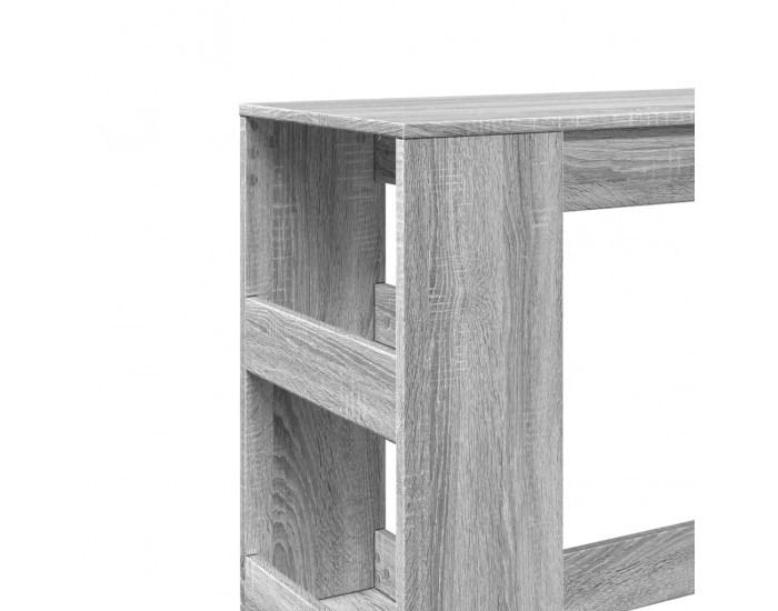 Sonata H Бар маса с рафтове, сив сонома, 90x40x103,5 см, инженерно дърво