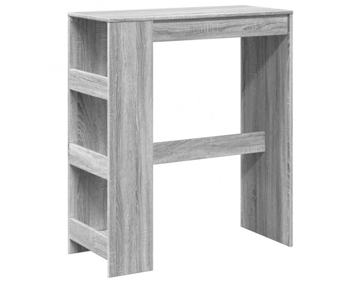 Sonata H Бар маса с рафтове, сив сонома, 90x40x103,5 см, инженерно дърво