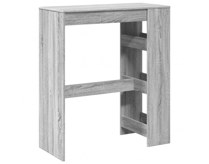 Sonata H Бар маса с рафтове, сив сонома, 90x40x103,5 см, инженерно дърво