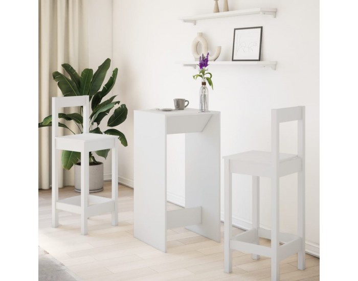 Sonata H Бар маса, бяла, 51x50x103,5 см, инженерно дърво