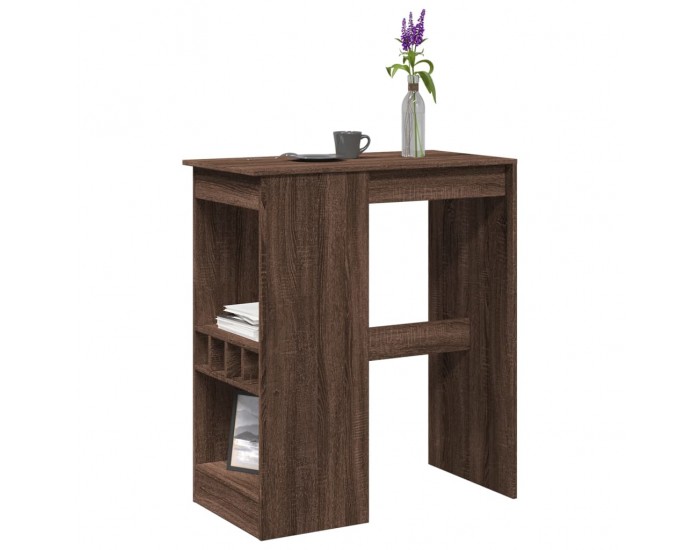 Sonata H Бар маса с рафтове, кафяв дъб, 90x47,5x103,5см, инженерно дърво