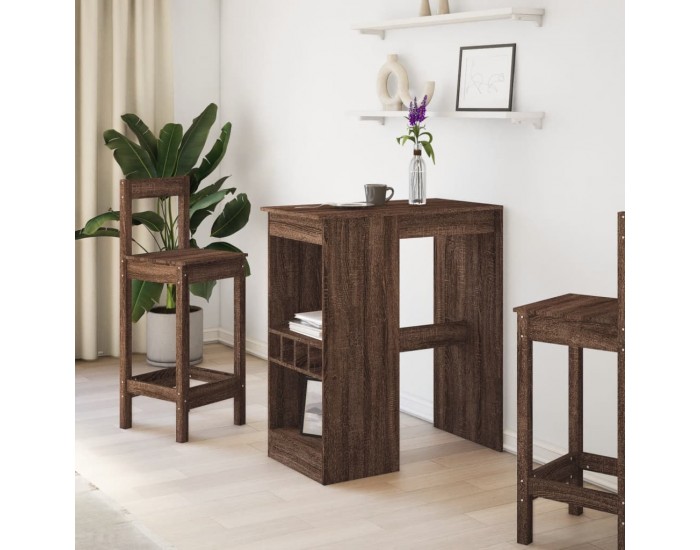 Sonata H Бар маса с рафтове, кафяв дъб, 90x47,5x103,5см, инженерно дърво