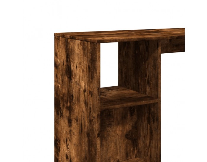 Sonata H Бар маса с рафтове опушен дъб 124x46x103,5 см инженерно дърво