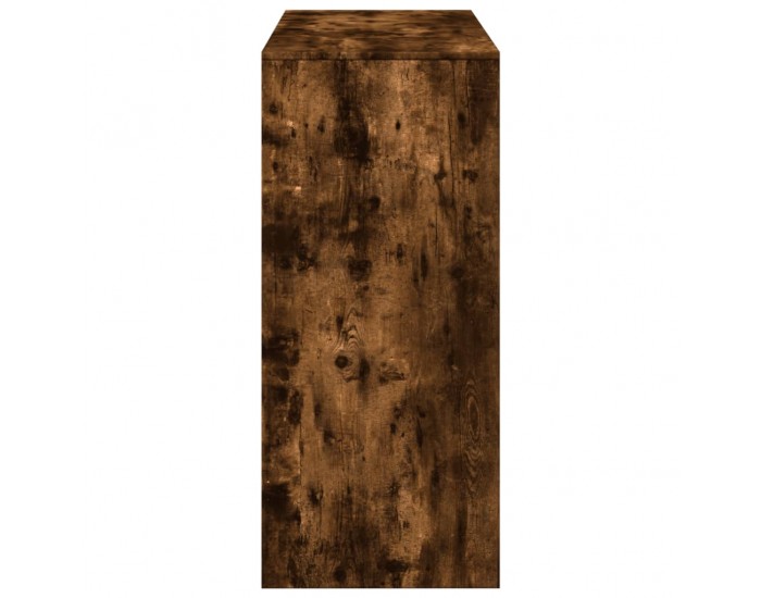 Sonata H Бар маса с рафтове опушен дъб 124x46x103,5 см инженерно дърво