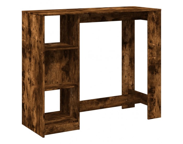 Sonata H Бар маса с рафтове опушен дъб 124x46x103,5 см инженерно дърво