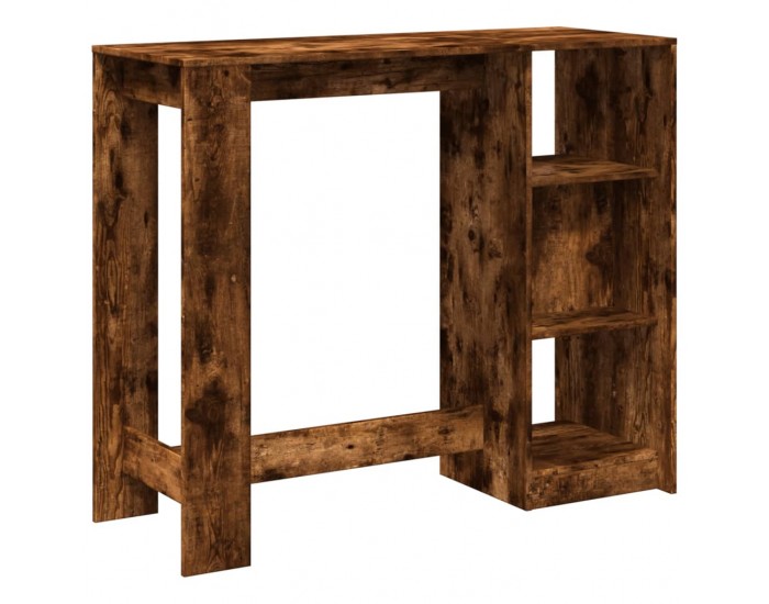 Sonata H Бар маса с рафтове опушен дъб 124x46x103,5 см инженерно дърво