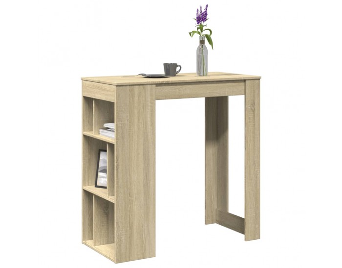 Sonata H Бар маса с рафтове дъб сонома 102x50x103,5 см инженерно дърво