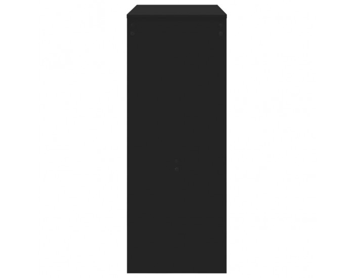 Sonata H Бар маса с рафтове, черна, 90x40x103,5 см, инженерно дърво