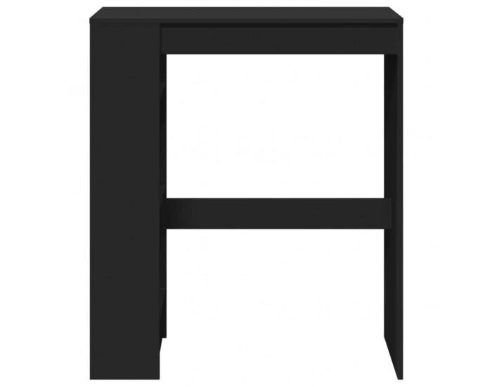 Sonata H Бар маса с рафтове, черна, 90x40x103,5 см, инженерно дърво