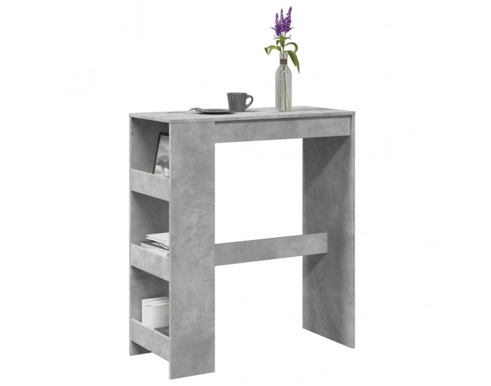 Sonata H Бар маса с рафтове бетонно сив 90x40x103,5 см инженерно дърво