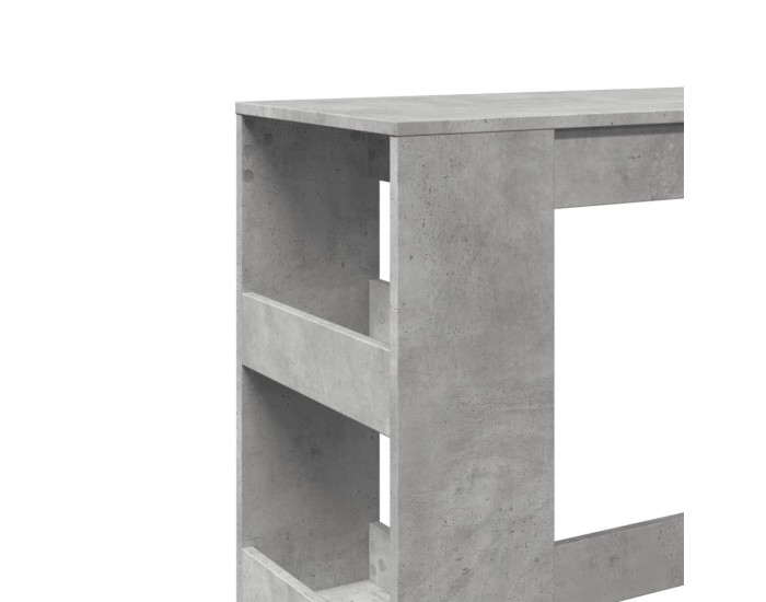 Sonata H Бар маса с рафтове бетонно сив 90x40x103,5 см инженерно дърво