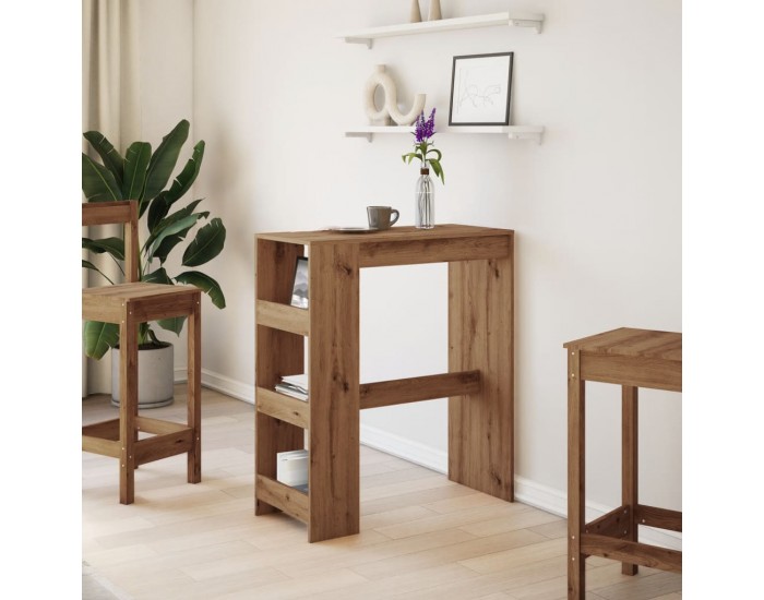 Sonata H Бар маса с рафтове дъб артизан 90x40x103,5 см инженерно дърво