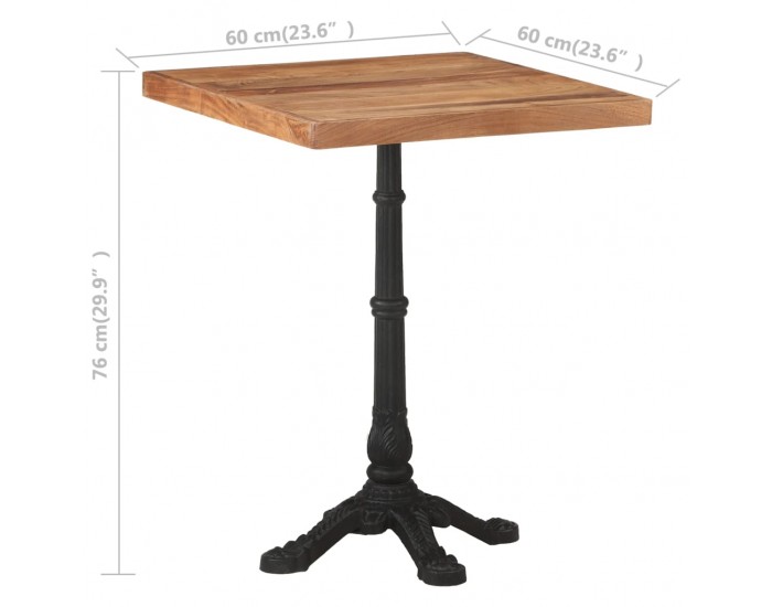 Sonata H Бистро маса, 60x60x76 см, акациево дърво масив