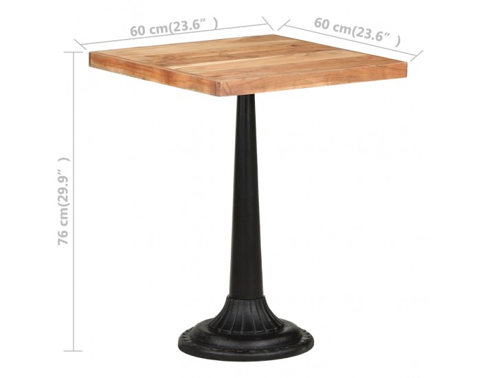 Sonata H Бистро маса, 60x60x76 см, акациево дърво масив