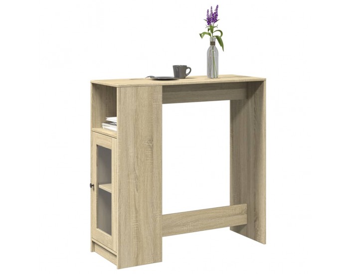 Sonata H Бар маса с рафтове дъб сонома 101x40x103,5 см инженерно дърво