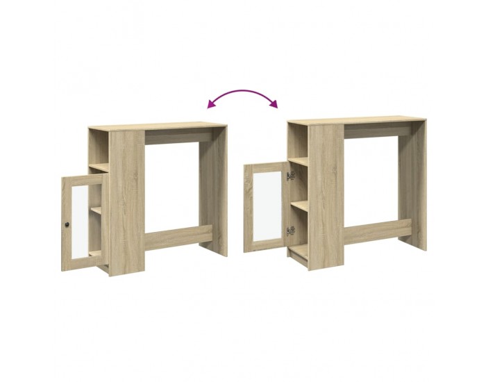 Sonata H Бар маса с рафтове дъб сонома 101x40x103,5 см инженерно дърво