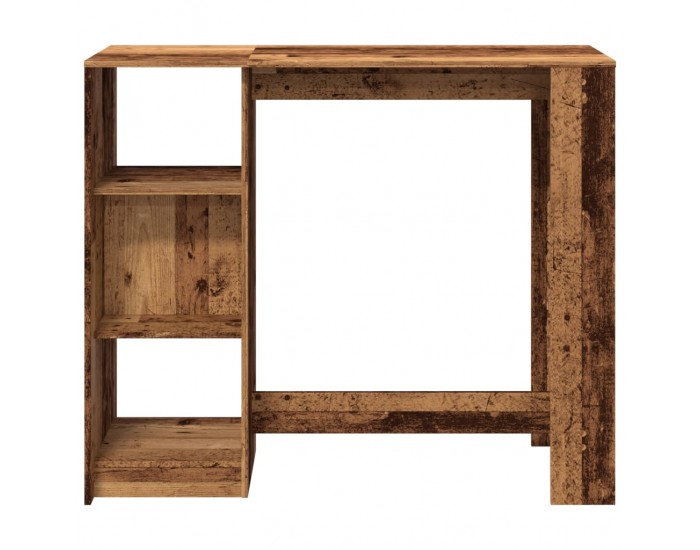 Sonata H Бар маса с рафтове старо дърво 124x46x103,5 см инженерно дърво