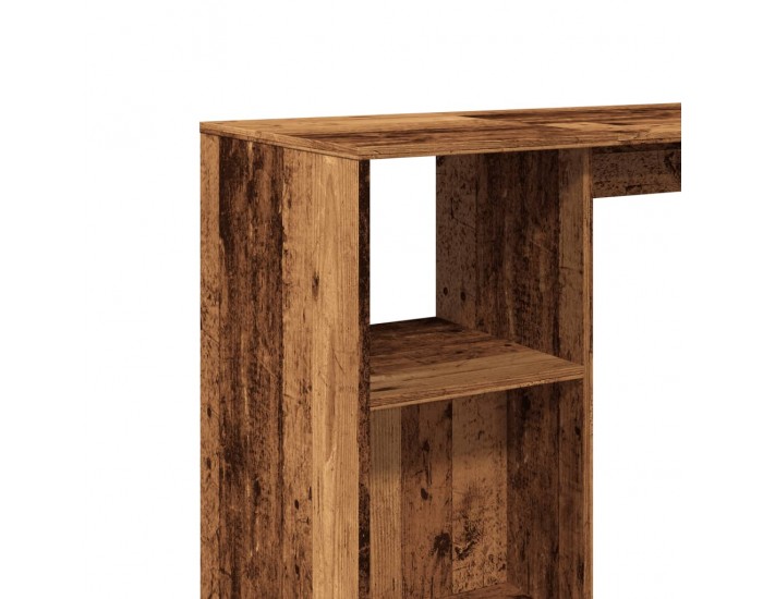 Sonata H Бар маса с рафтове старо дърво 124x46x103,5 см инженерно дърво