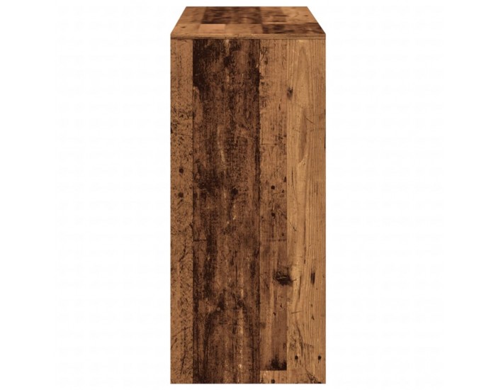 Sonata H Бар маса с рафтове старо дърво 124x46x103,5 см инженерно дърво