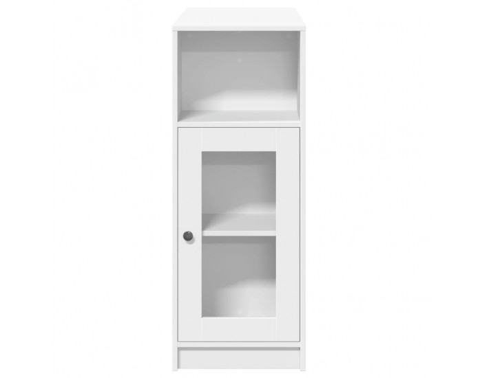 Sonata H Бар маса с рафтове, бяла, 101x40x103,5 см, инженерно дърво