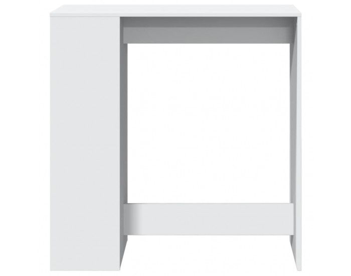 Sonata H Бар маса с рафтове, бяла, 101x40x103,5 см, инженерно дърво