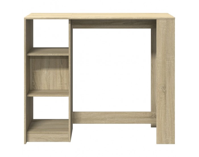 Sonata H Бар маса с рафт, сонома дъб, 124x46x103,5 см, инженерно дърво