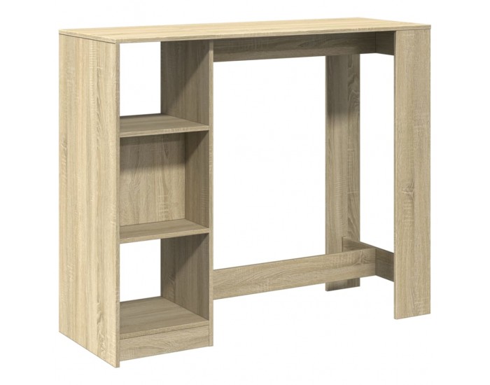 Sonata H Бар маса с рафт, сонома дъб, 124x46x103,5 см, инженерно дърво