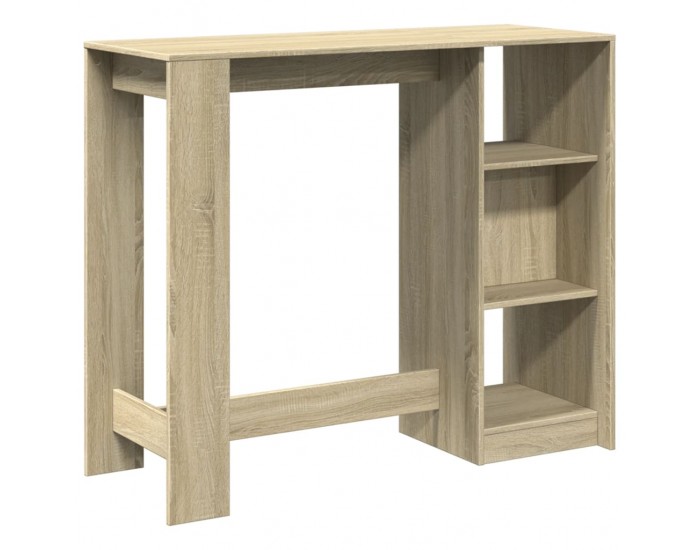 Sonata H Бар маса с рафт, сонома дъб, 124x46x103,5 см, инженерно дърво