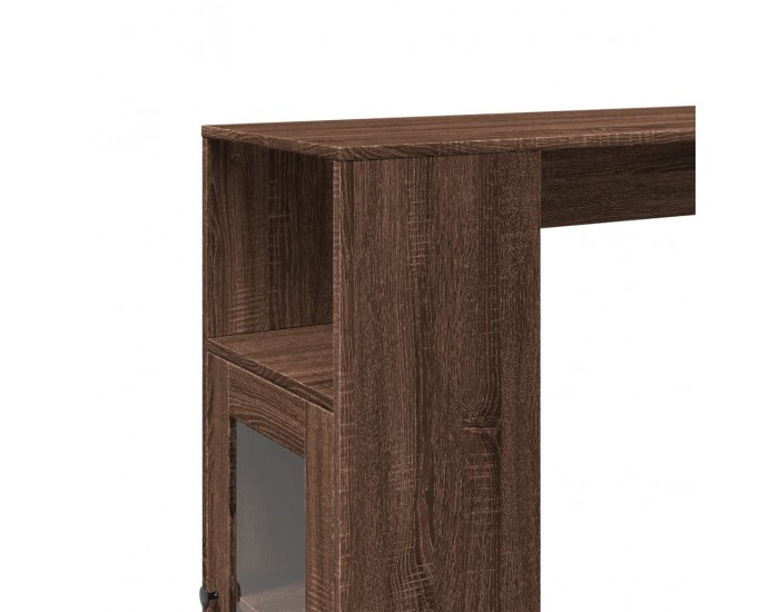 Sonata H Бар маса с рафтове, кафяв дъб, 101x40x103,5 см, инженерно дърво