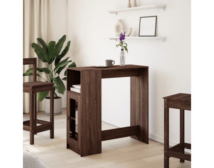 Sonata H Бар маса с рафтове, кафяв дъб, 101x40x103,5 см, инженерно дърво