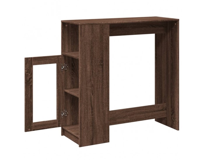Sonata H Бар маса с рафтове, кафяв дъб, 101x40x103,5 см, инженерно дърво