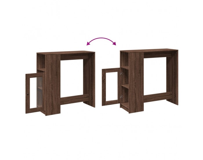 Sonata H Бар маса с рафтове, кафяв дъб, 101x40x103,5 см, инженерно дърво