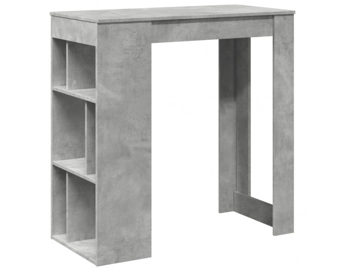 Sonata H Бар маса с рафтове бетонно сивa 102x50x103,5 см инженерно дърво