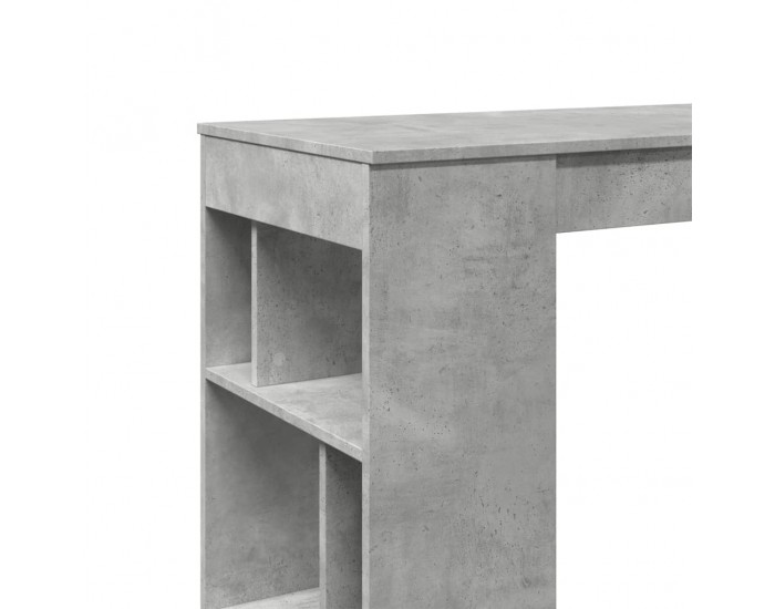Sonata H Бар маса с рафтове бетонно сивa 102x50x103,5 см инженерно дърво