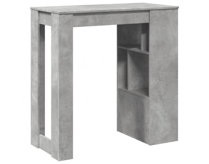Sonata H Бар маса с рафтове бетонно сивa 102x50x103,5 см инженерно дърво