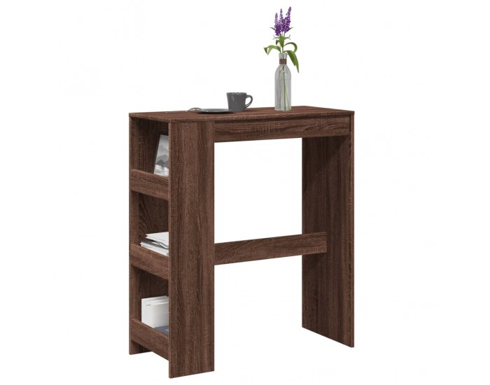 Sonata H Бар маса с рафтове, кафяв дъб, 90x40x103,5 см, инженерно дърво