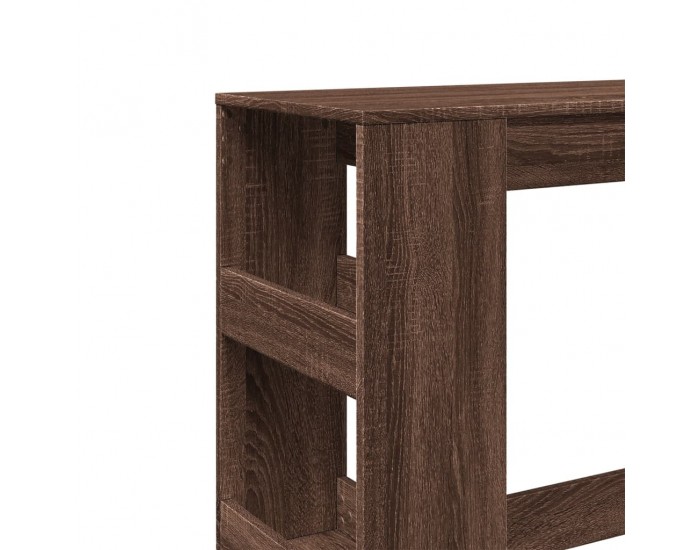 Sonata H Бар маса с рафтове, кафяв дъб, 90x40x103,5 см, инженерно дърво
