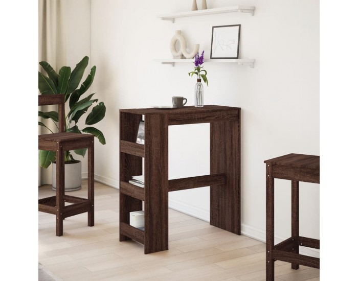 Sonata H Бар маса с рафтове, кафяв дъб, 90x40x103,5 см, инженерно дърво