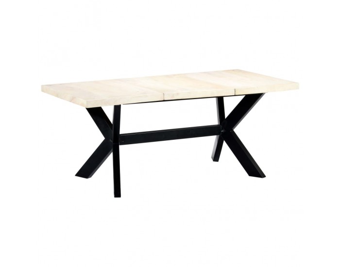 Sonata H Трапезна маса, бяла, 180x90x75 cм, мангово дърво масив