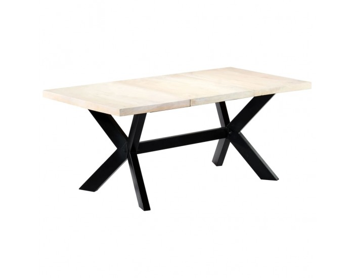 Sonata H Трапезна маса, бяла, 180x90x75 cм, мангово дърво масив