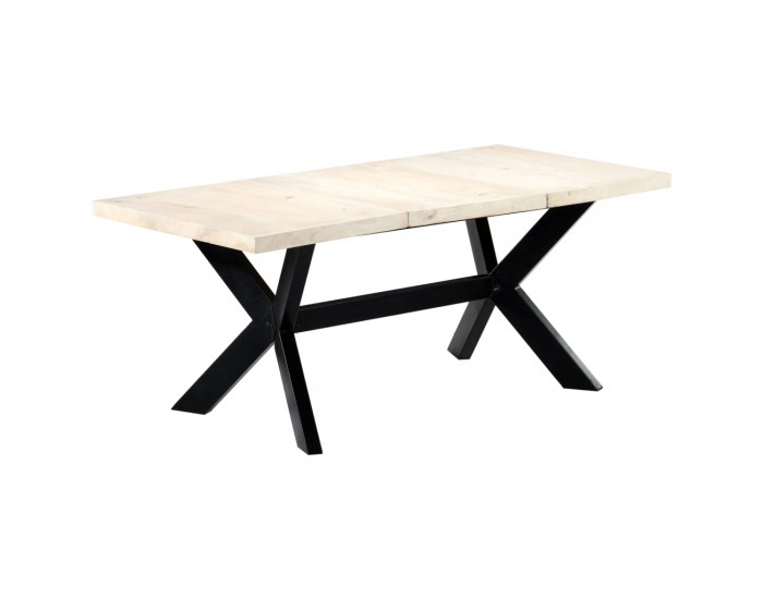 Sonata H Трапезна маса, бяла, 180x90x75 cм, мангово дърво масив