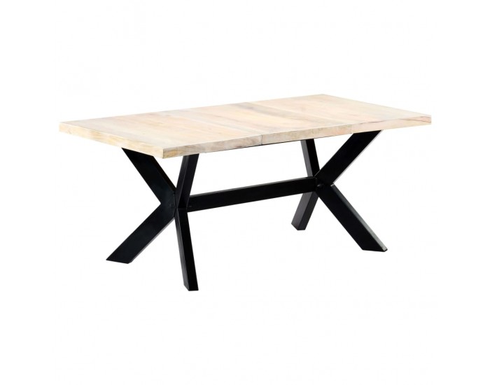 Sonata H Трапезна маса, бяла, 180x90x75 cм, мангово дърво масив