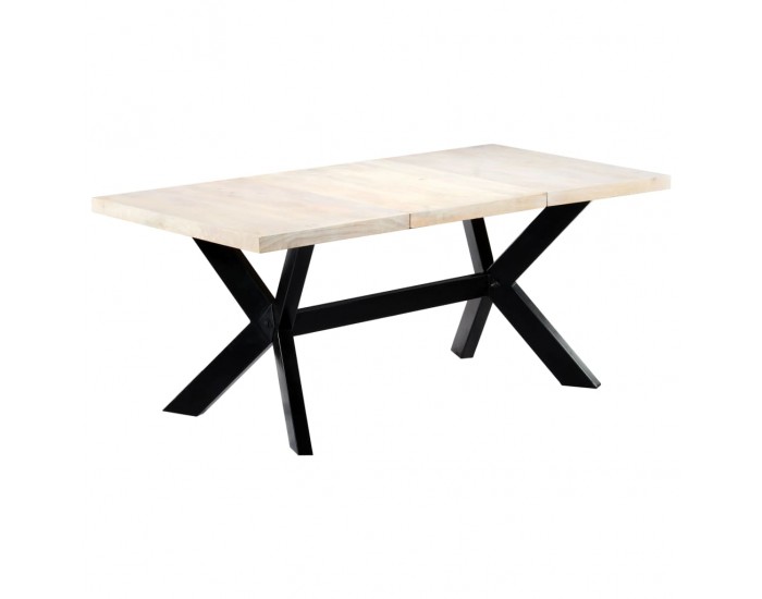 Sonata H Трапезна маса, бяла, 180x90x75 cм, мангово дърво масив