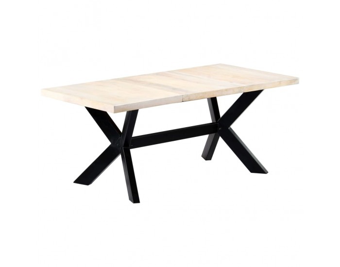 Sonata H Трапезна маса, бяла, 180x90x75 cм, мангово дърво масив