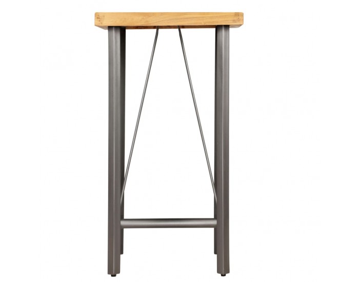 Sonata H Бар маса, регенерирано тиково дърво масив, 60x60x107 см