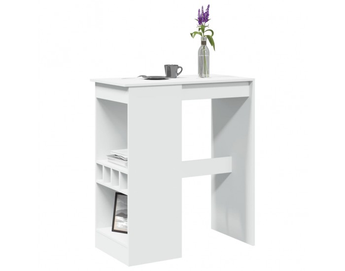 Sonata H Бар маса с рафтове, бяла, 90x47,5x103,5 см, инженерно дърво