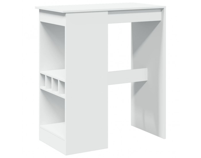 Sonata H Бар маса с рафтове, бяла, 90x47,5x103,5 см, инженерно дърво